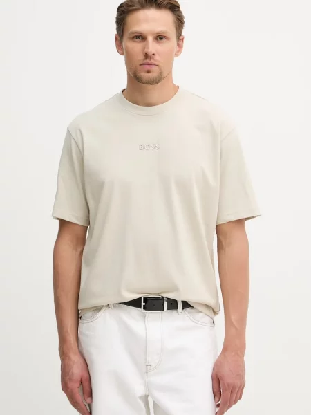 BOSS GREEN Tricou Tee 10 | Oversize fit bej
