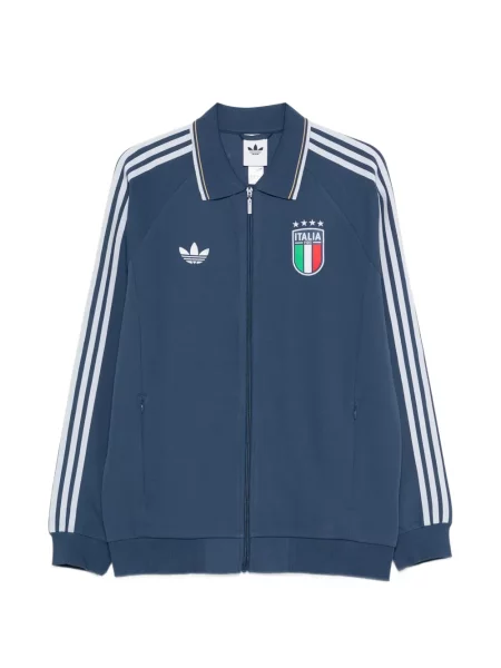 Csíkos cipzáras melegítő felső Adidas kék
