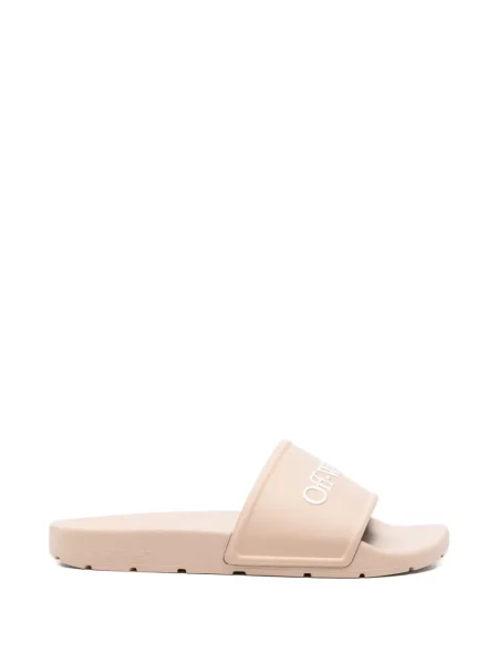 Șlapi Off-white cu autograf alb
