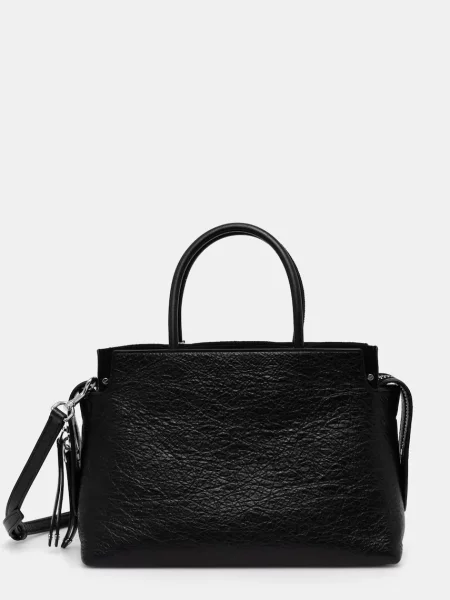 Кожена чанта Tory Burch Mercer черно