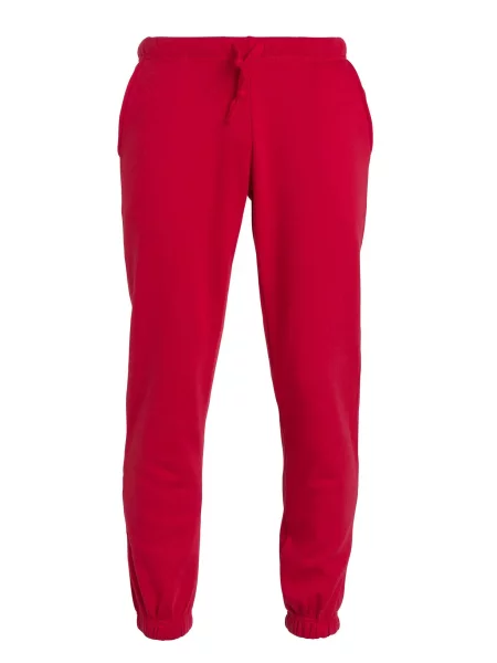 Clique Basic Pants Junior — Spodnie junior z dresu – red czerwone