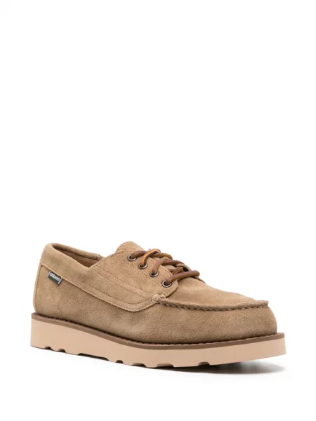 Pantofi loafer Sebago cu șireturi din piele de căprioară maro