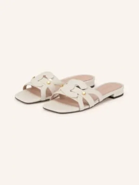 Coccinelle Klapki beige beżowe