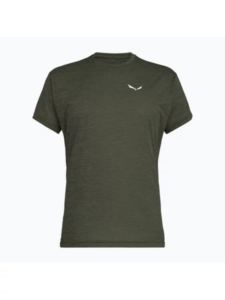 Меланжевая спортивная футболка Salewa зеленая