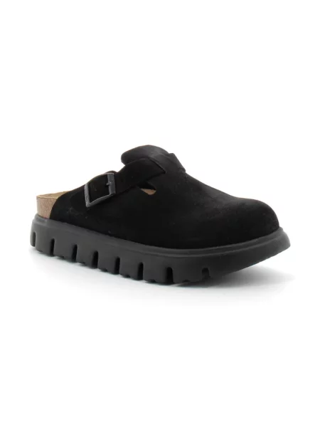 Klapki Birkenstock skórzane czarne