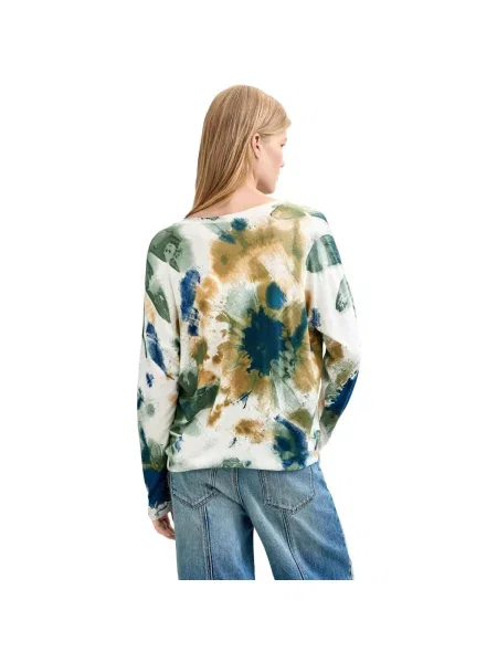 Pulover Desigual alb