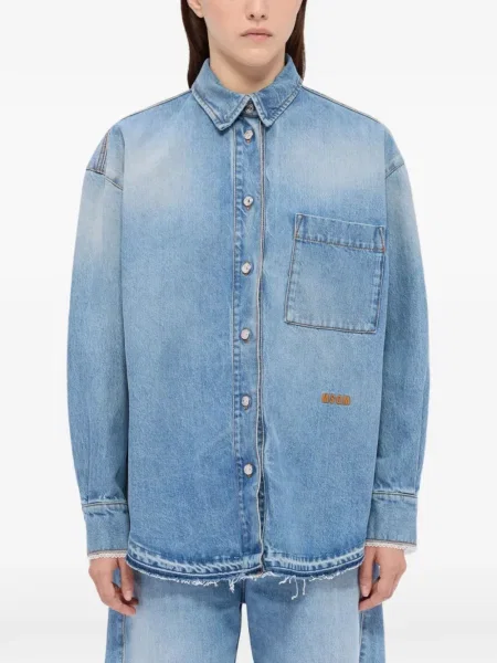 Cămașă Msgm cu broderie albastru