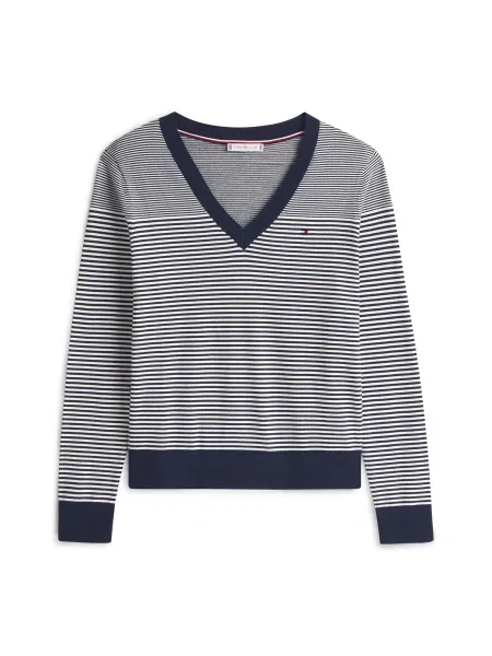 Tommy Hilfiger Pulover Bleumarin alb