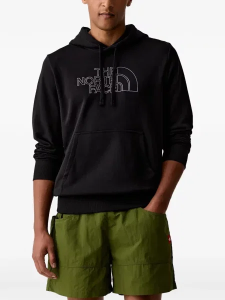 Hanorac cu glugă The North Face cu buzunar frontal cu autograf negru