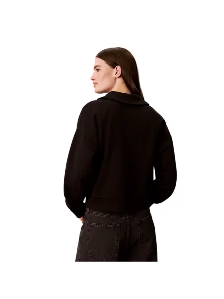 Bluza Calvin Klein z dekoltem w serek czarna