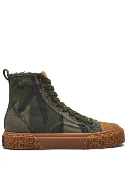 Sneakerși Marc Jacobs cu imagine cu model camuflaj din canvas verde