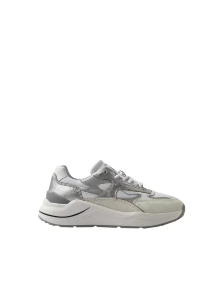 D.A.T.E. Buty Kobieta 40 EU Srebrne Laminowane Date Fuga Sneakers szary