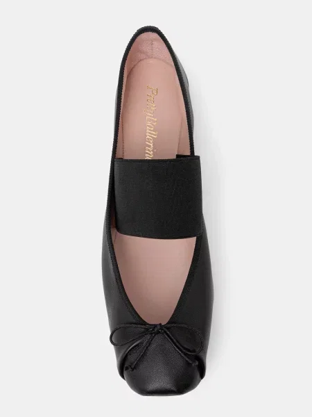 Кожаные балетки Pretty Ballerinas черные