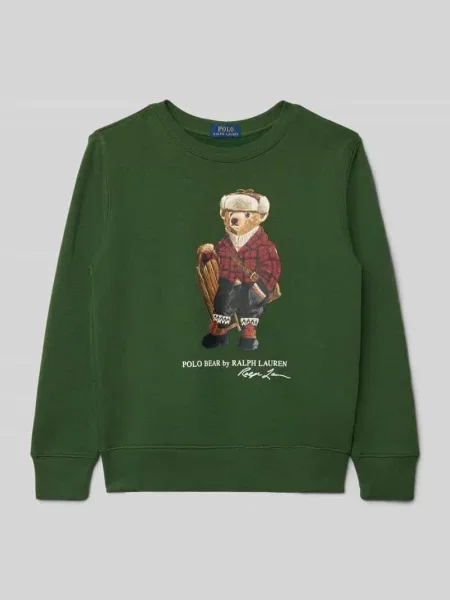 Polo Ralph Lauren bluza dziecięca z nadrukiem zielony