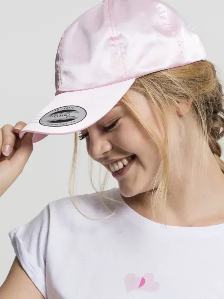 Szatén baseball sapka Flexfit rózsaszín
