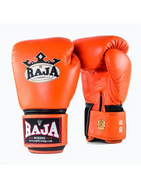 RAJA BOXING Единични стандартни боксови ръкавици от естествена кожа оранжево