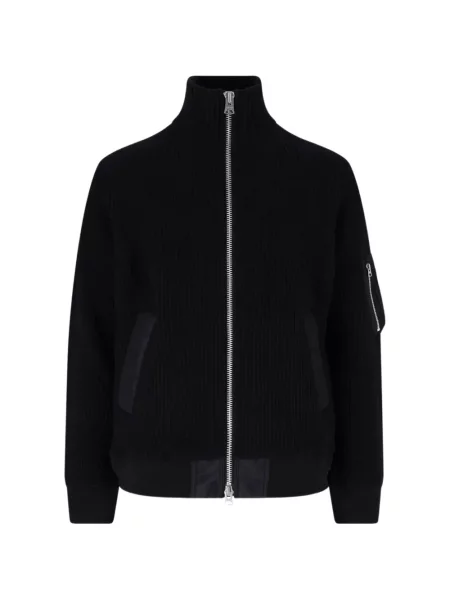 Geacă Sacai tricotate negru