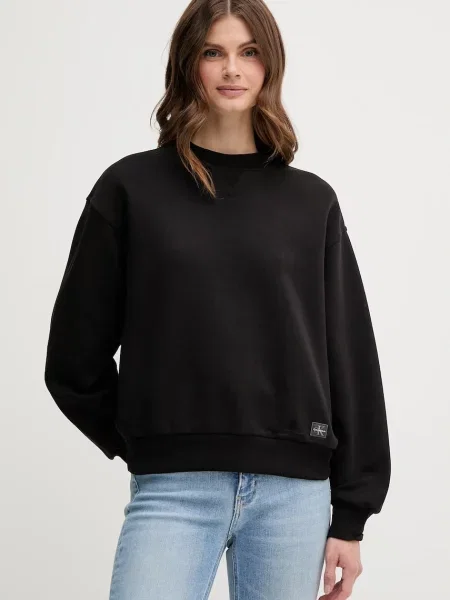 Calvin Klein Jeans bluza gładka czarny