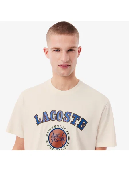Футболка Lacoste бежевая