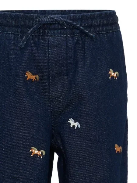 Jeansy straight leg dziecięce Stella Mccartney niebieskie