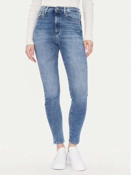 Tommy Jeans Blugi Sylvia Hgh Skn Co albastru