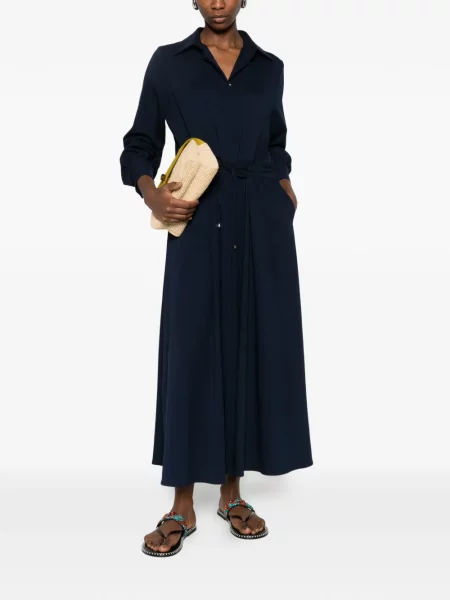 Rochie maxi Kiton de costum albastru
