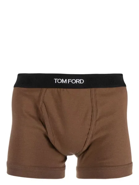 Pantaloni scurți Tom Ford cu autograf maro