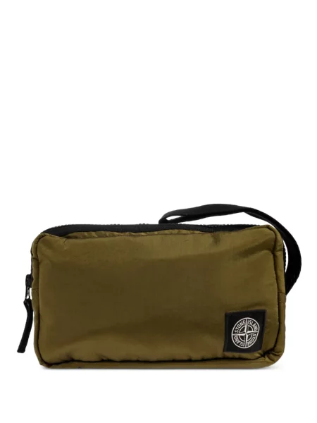 Geantă Stone Island cu strasuri cu bretele verde