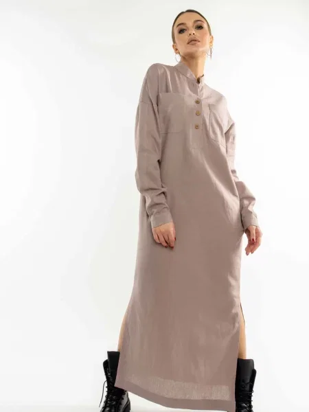 Лляна Сукня максі RiMari фіолетовий