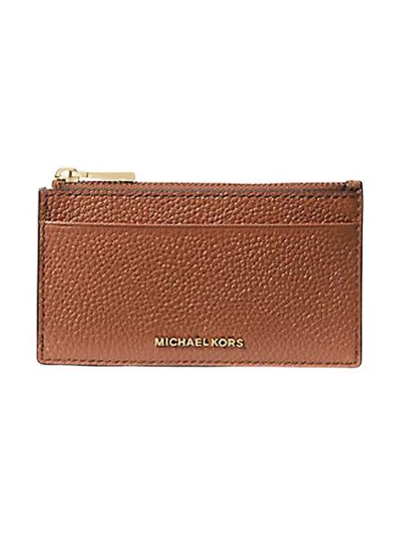 Kompaktowy portfel Michael Kors skórzany brązowy