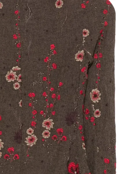Top Marc Le Bihan cu model floral maro