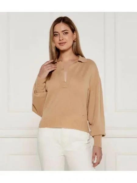 Pinko De lână pulover EVANESCENTE cu adaos de cașmir bej