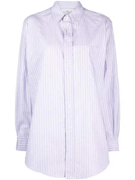 Cămașă Maison Margiela din poplin albastru