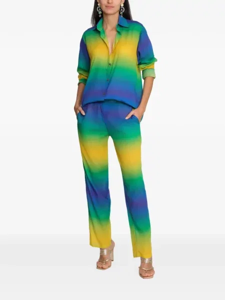 Pantaloni Amir Slama cu gradient albastru