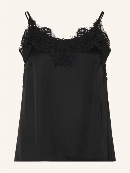 Satynowy top Inwear czarny