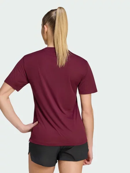 Спортивна футболка adidas бордовий перероблений