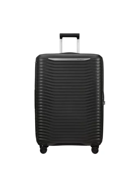 Lniana walizka Samsonite zielona