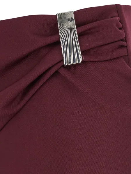 Fustă midi The Attico drapată până la genunchi roșu