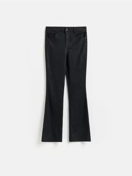 Reserved Pantaloni flare cu adaos de negru