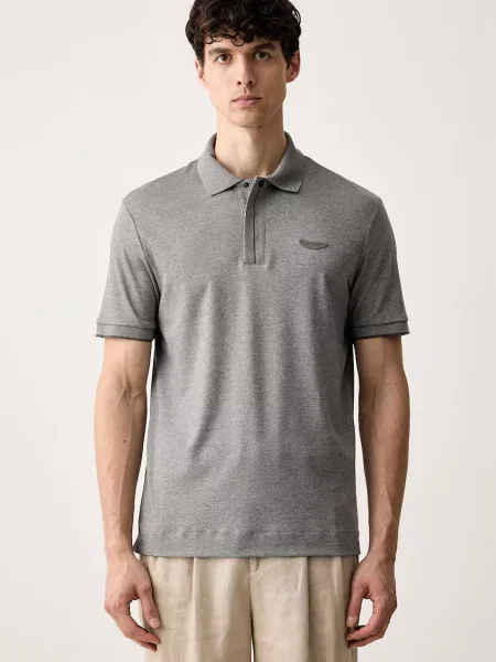 Tricou polo Boss gri