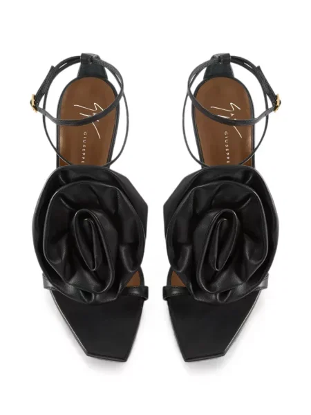 Sandale Giuseppe Zanotti cu model floral negru