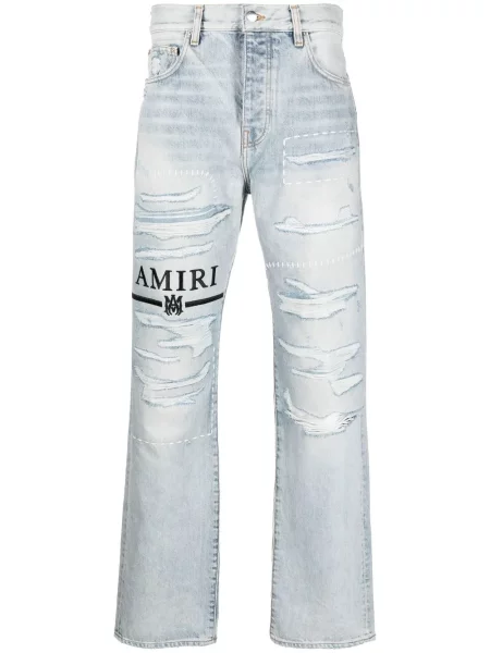 Blugi Amiri cu broderie albastru