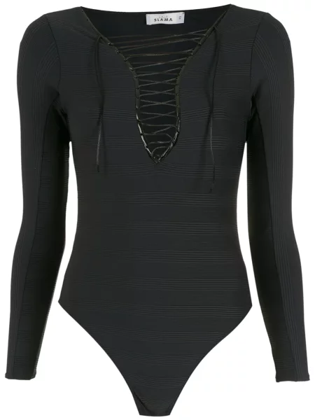 Body Amir Slama din dantelă negru