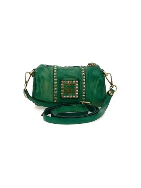 Mała torebka crossbody Campomaggi zielona