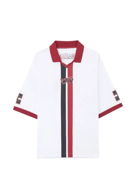 Gulerat tricou polo Off-white alb