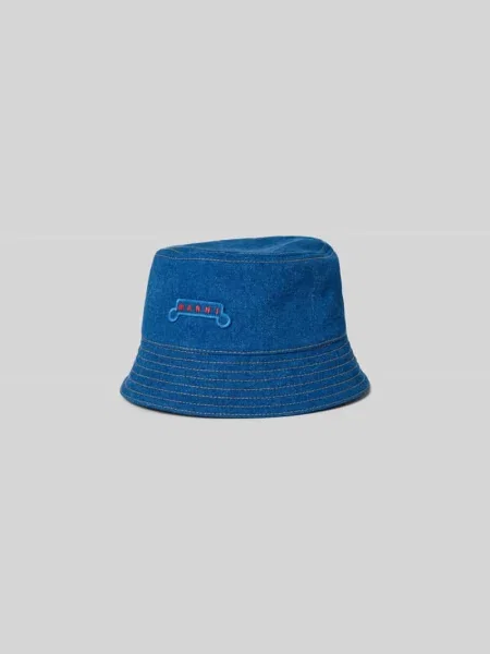 Czapka typu bucket hat z imitacji denimu Marni niebieska