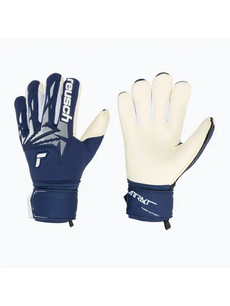 Mănuși de portar Reusch Attrakt Freegel Gold X Finger Support Junior premium blue/white alb