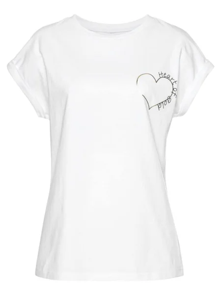 LASCANA Tricou / negru alb