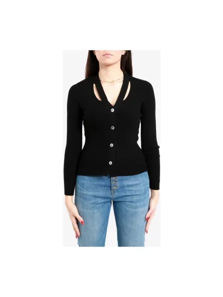 Sweter Gran Sasso z dekoltem w serek czarny