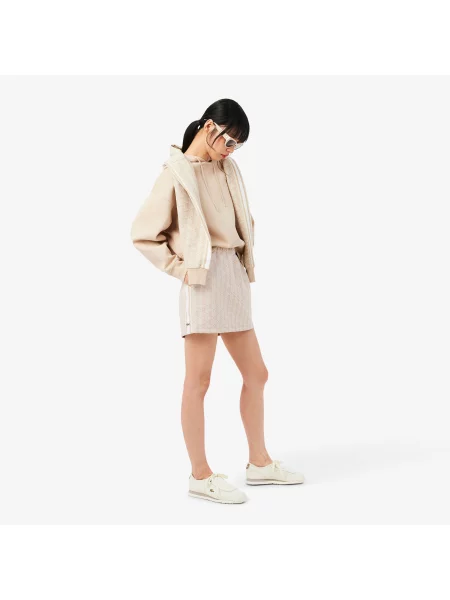 Lacoste Spódnica Żakardowa Z Monogramem beżowa